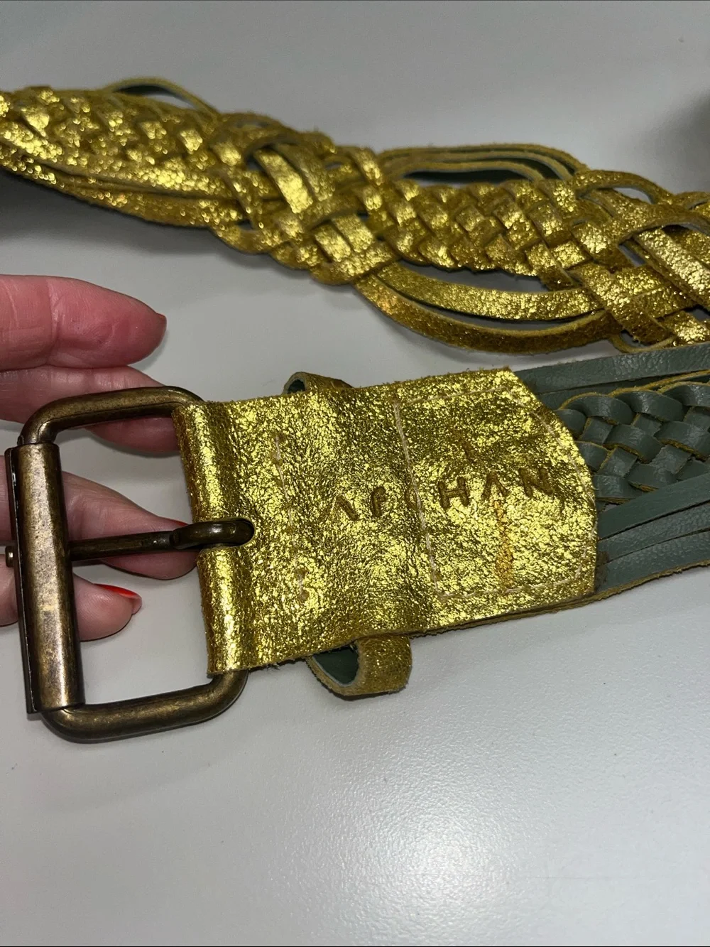 Afgan braided metallic